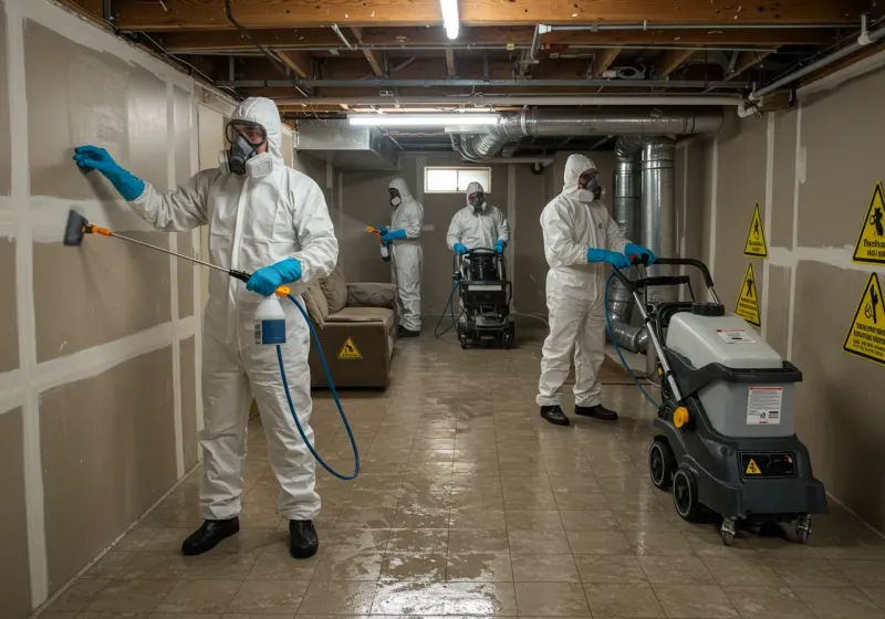 Basement Moisture Removal and Structural Drying process in Dublin, NH